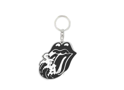 WIND AND SEA x The Rolling Stones Black Tongue Rubber Keyholder "Black"