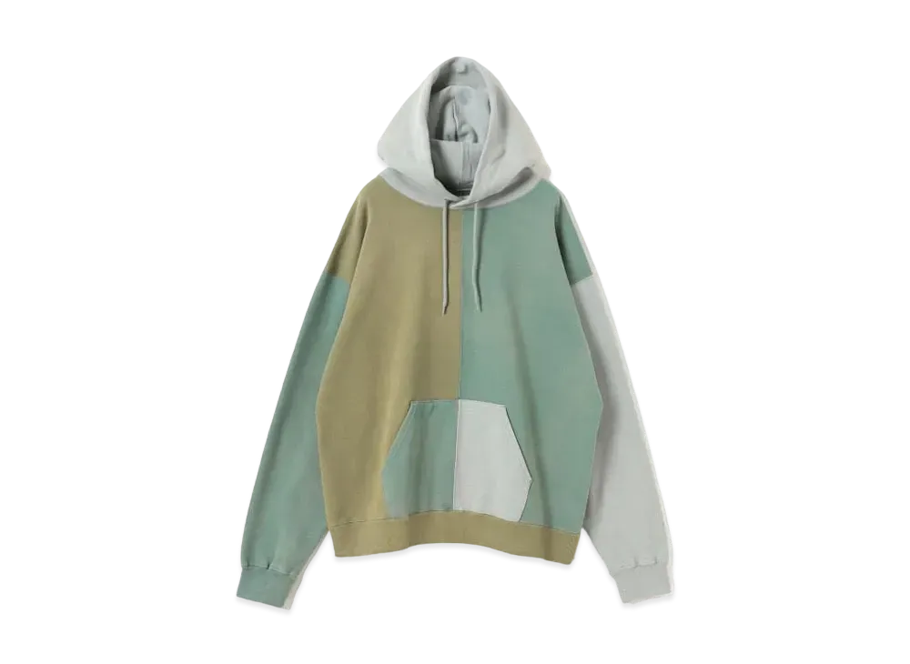 BEAMS Faded Crazy Pattern Hoodie "Olive"