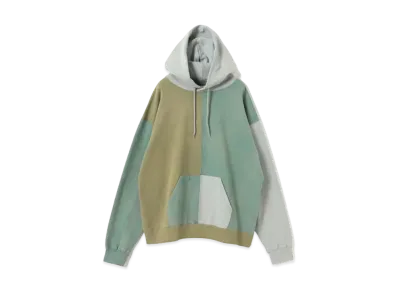 BEAMS Faded Crazy Pattern Hoodie "Olive"