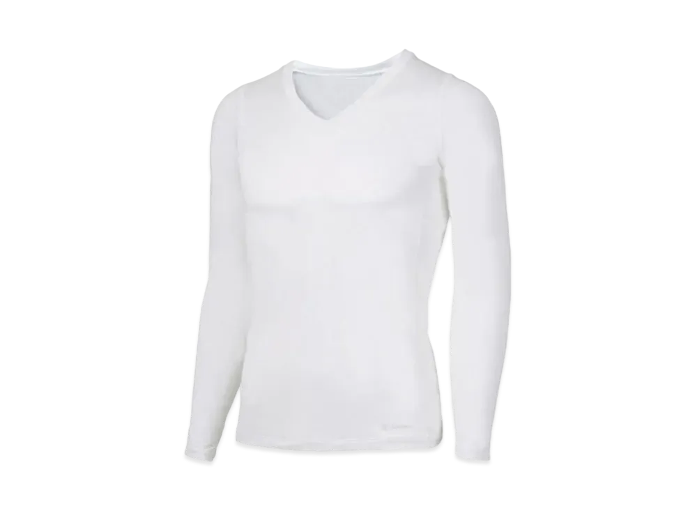 Goldwin Cooling V-neck Long Sleeve (C3 Fit / Men's) "White"