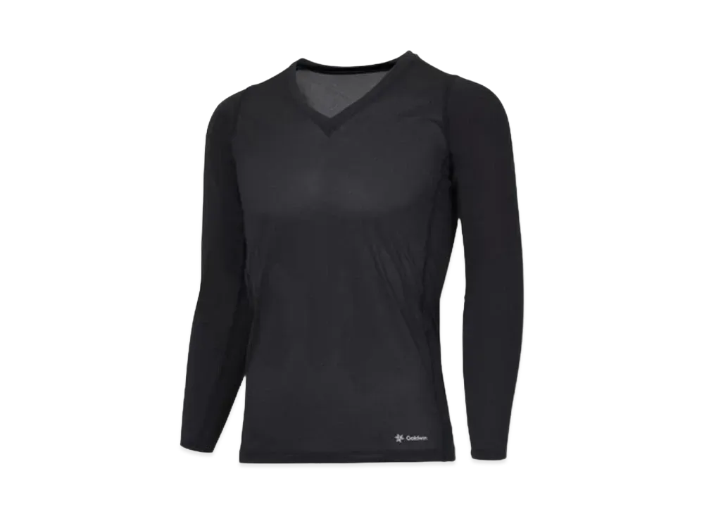 Goldwin Cooling V-neck Long Sleeve (C3 Fit / Men's) "Black"