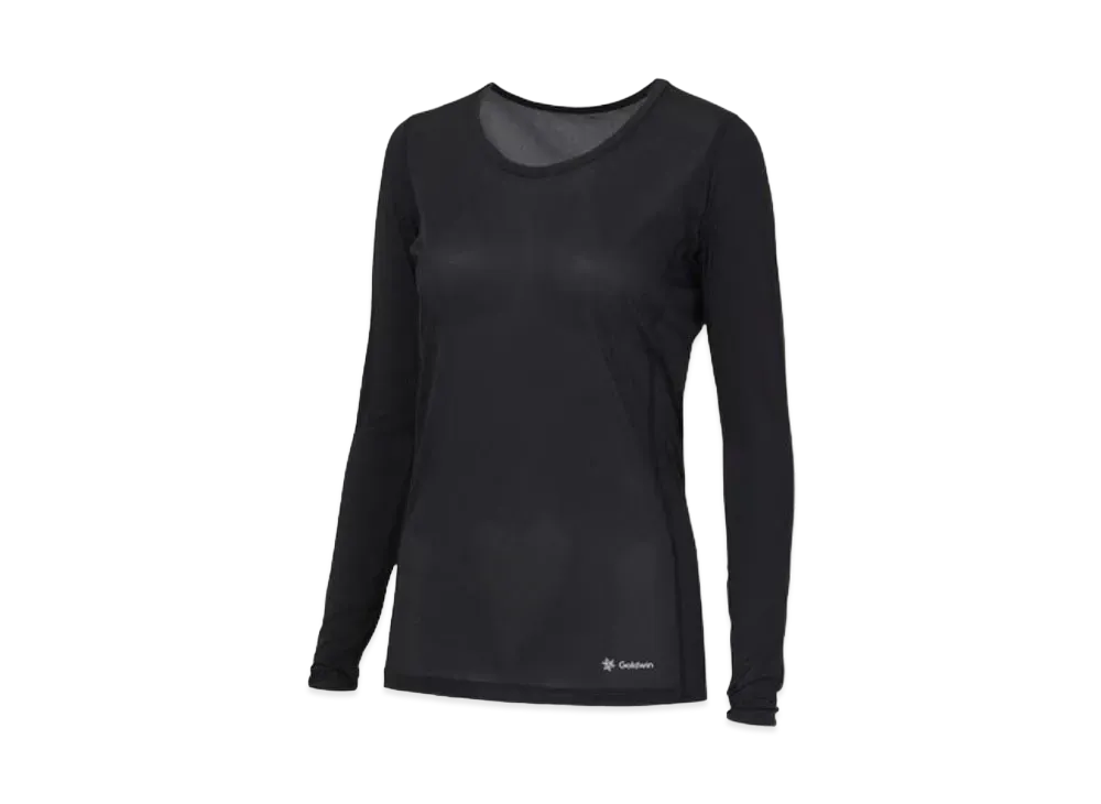 Goldwin Cooling Round Neck Long Sleeve (C3 Fit / Ladies) "Black"