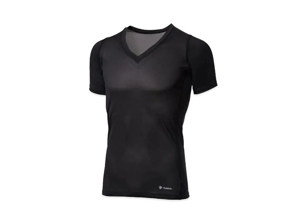 Goldwin Cooling V-neck Half Sleeve (C3 Fit / Men's) "Black"