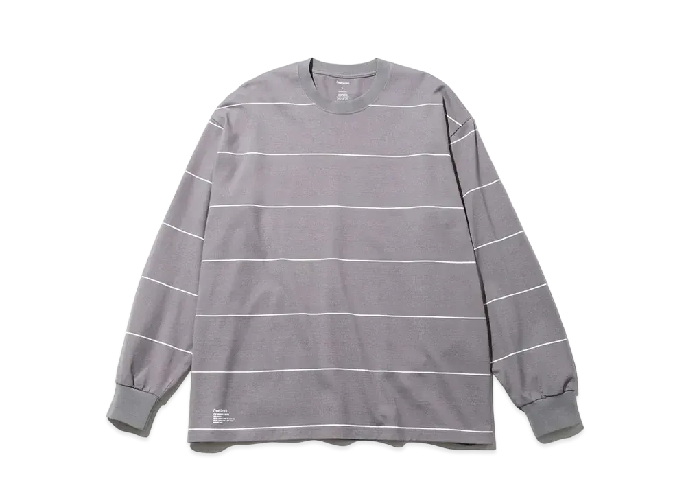 FreshService Pin Border L/S Tee "Gray"