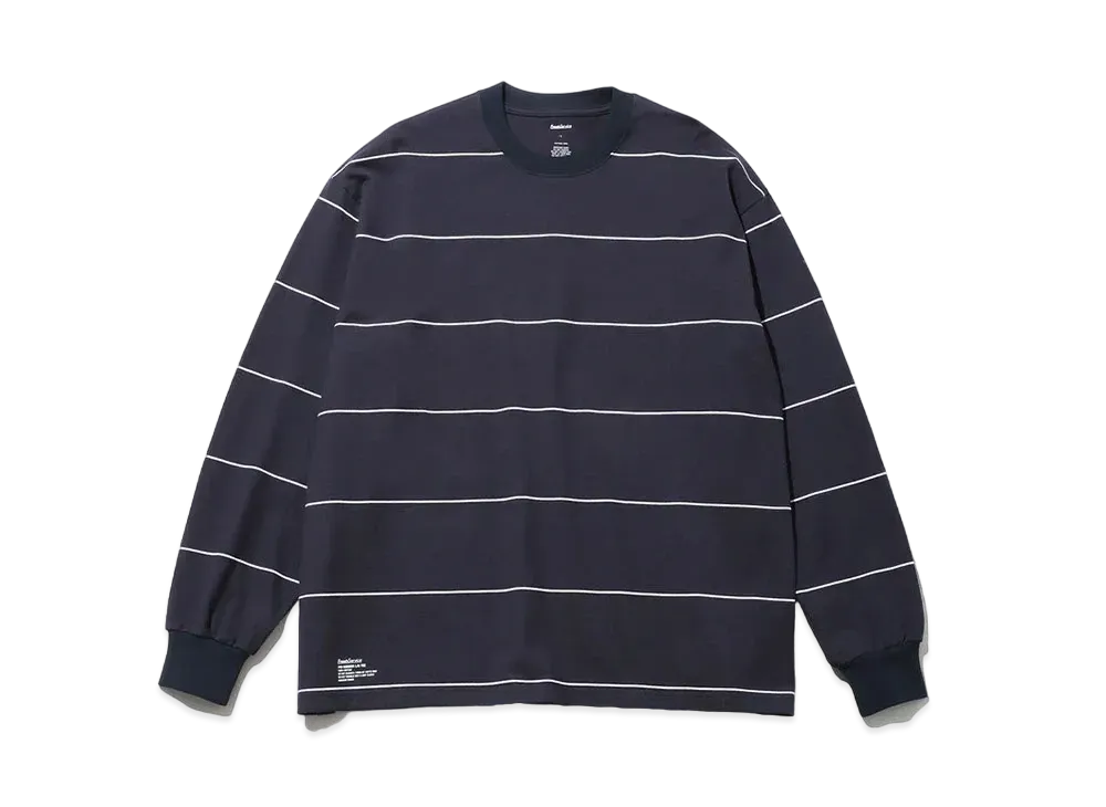 FreshService Pin Border L/S Tee "Navy"