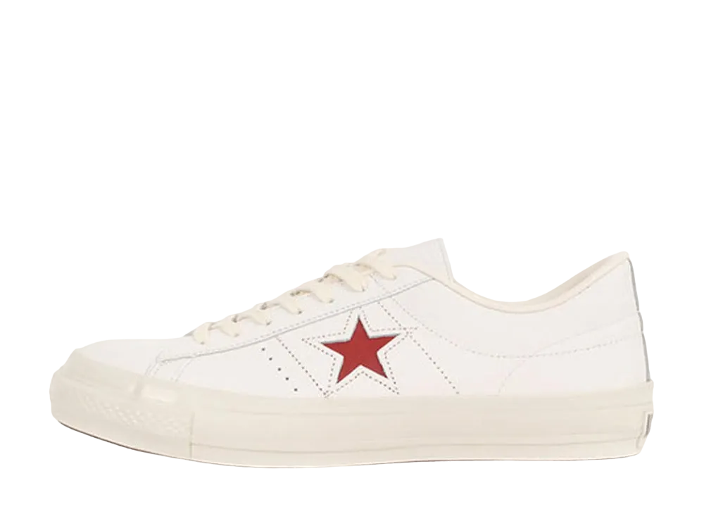 コンバース ワンスター J EB レザー "ホワイト/クリムゾンレッド"