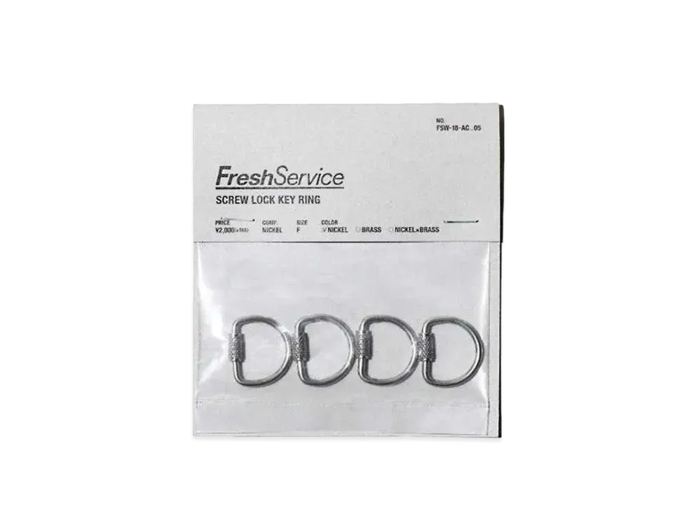 FreshService Screw Lock Key Ring "Nickel"