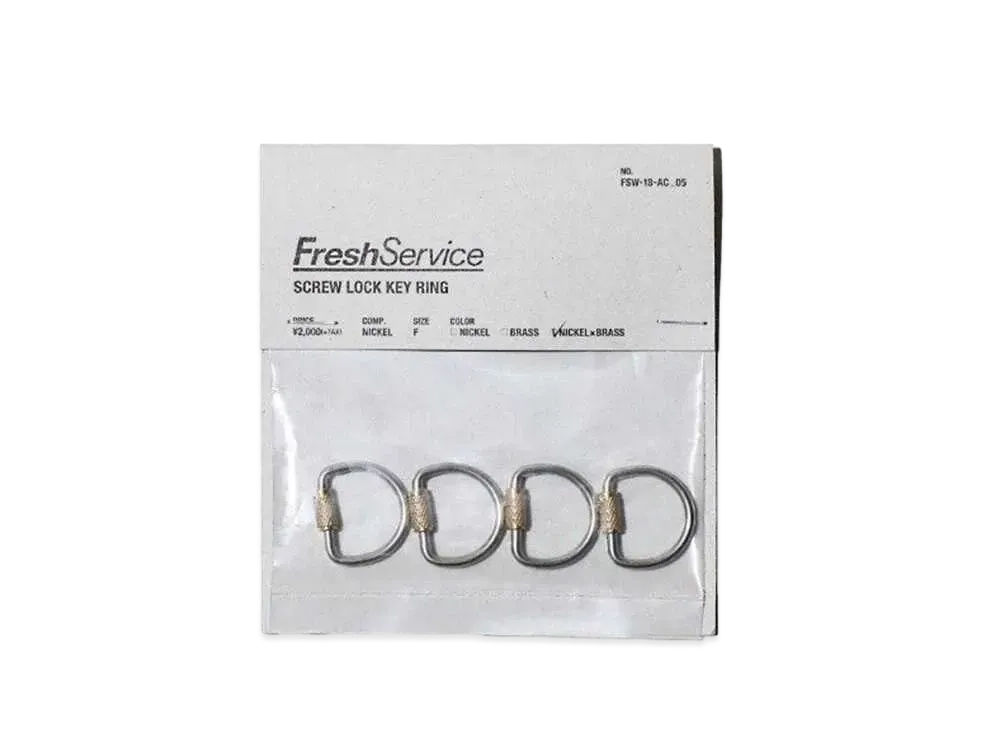 FreshService Screw Lock Key Ring "Nickel/Brass"