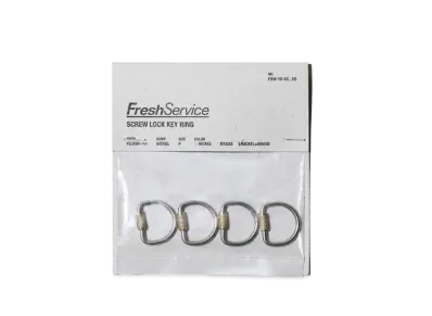 FreshService Screw Lock Key Ring "Nickel/Brass"