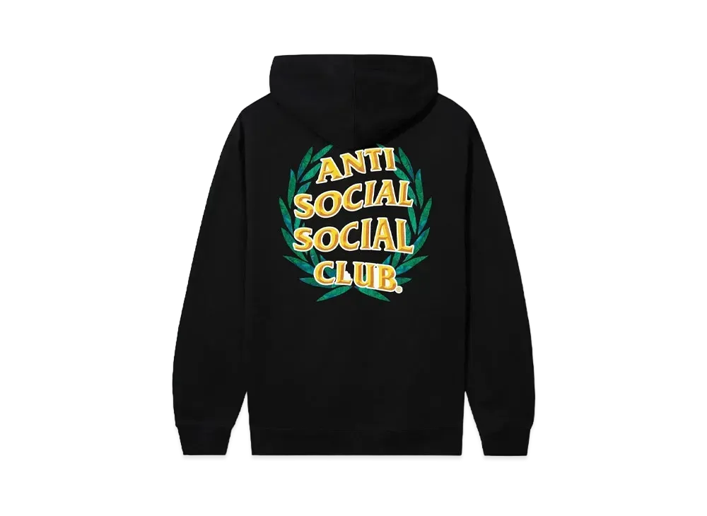 ANTI SOCIAL SOCIAL CLUB PARIS 2024 CAPSULE Laurel Logo Flip Hoodie "Black"