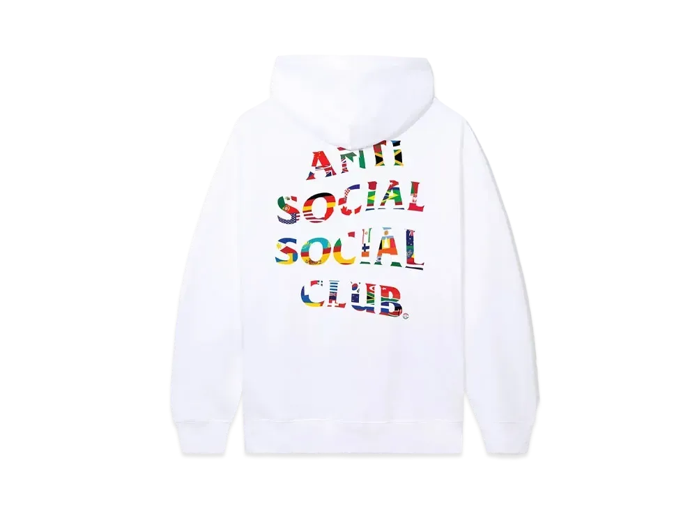 ANTI SOCIAL SOCIAL CLUB PARIS 2024 CAPSULE Flag Collage Hoodie "White"