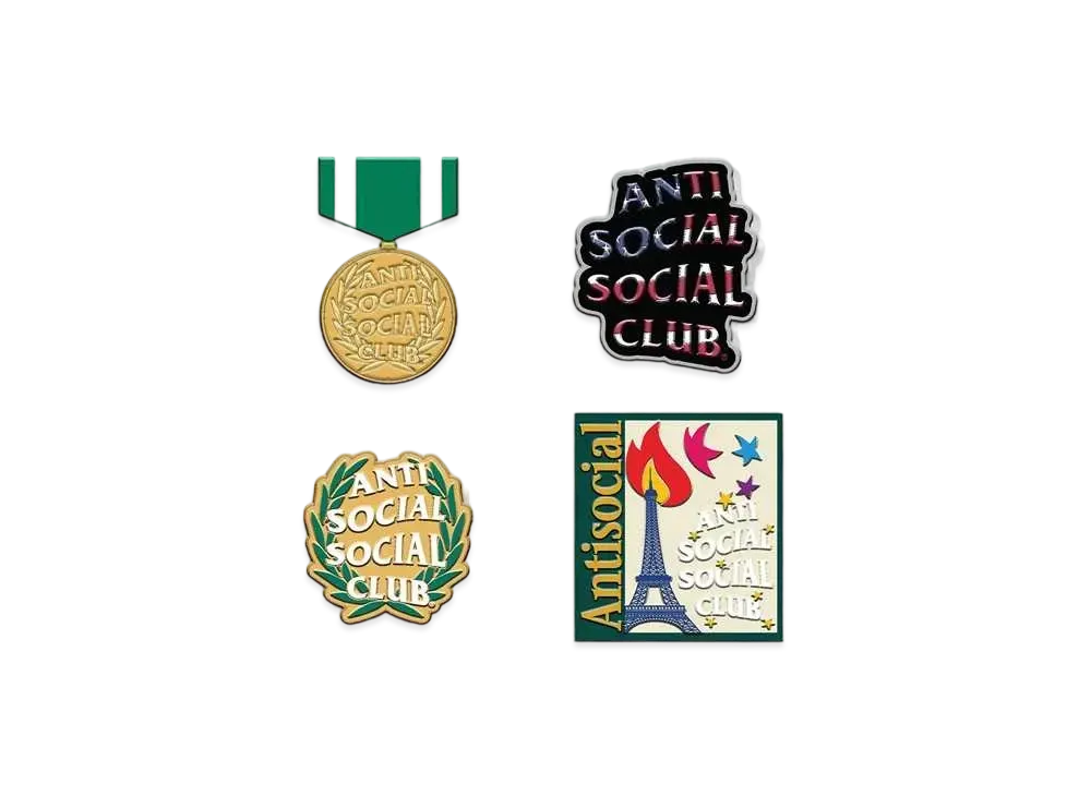 ANTI SOCIAL SOCIAL CLUB PARIS 2024 CAPSULE Olympic Pin Set "Multi"