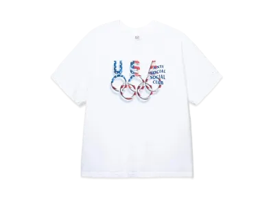 ANTI SOCIAL SOCIAL CLUB PARIS 2024 CAPSULE Vintage Olympic Mind Games USA Tee "White"