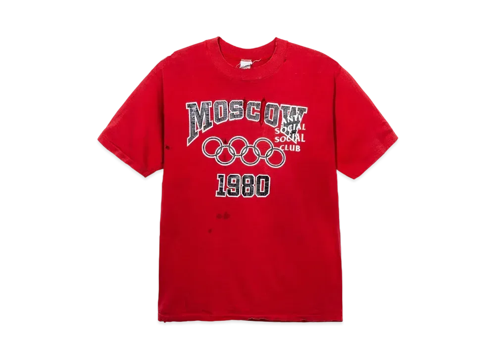 ANTI SOCIAL SOCIAL CLUB PARIS 2024 CAPSULE Vintage Olympic Moscow Tee "Red"