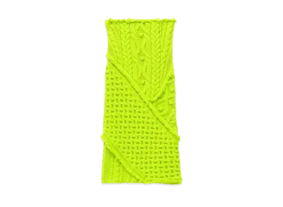 Alexander McQUEEN Cable Knit Pencil Skirt "Acid Yellow"