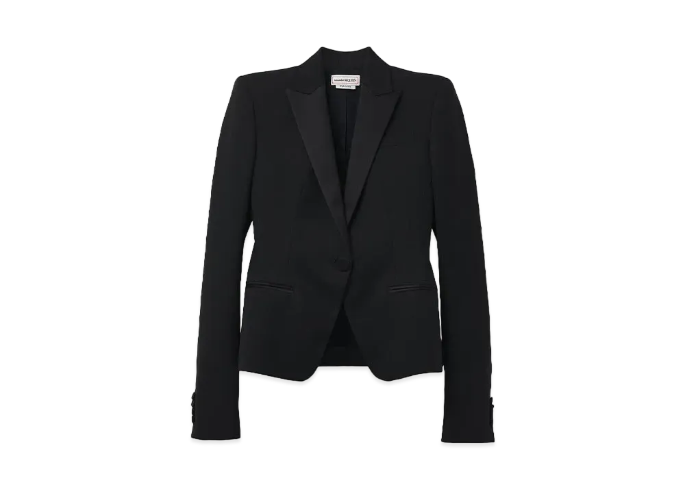 Alexander McQUEEN Single-Breasted Tuxedo Jacket "Black"