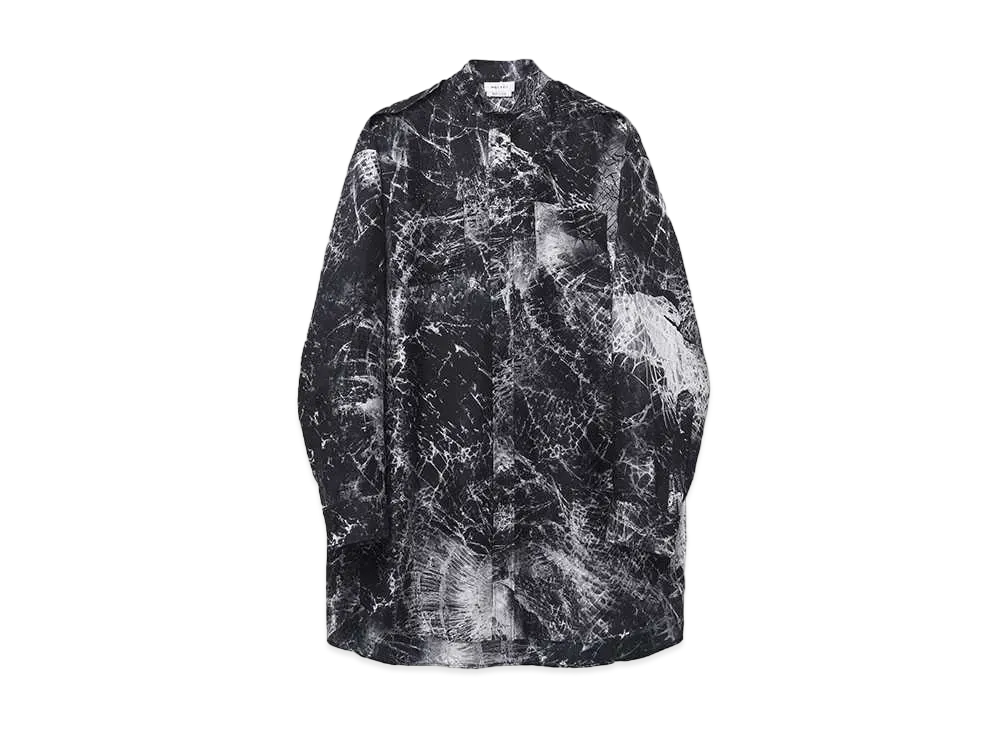 Alexander McQUEEN Smashed Screen Shirt Dress "Black"