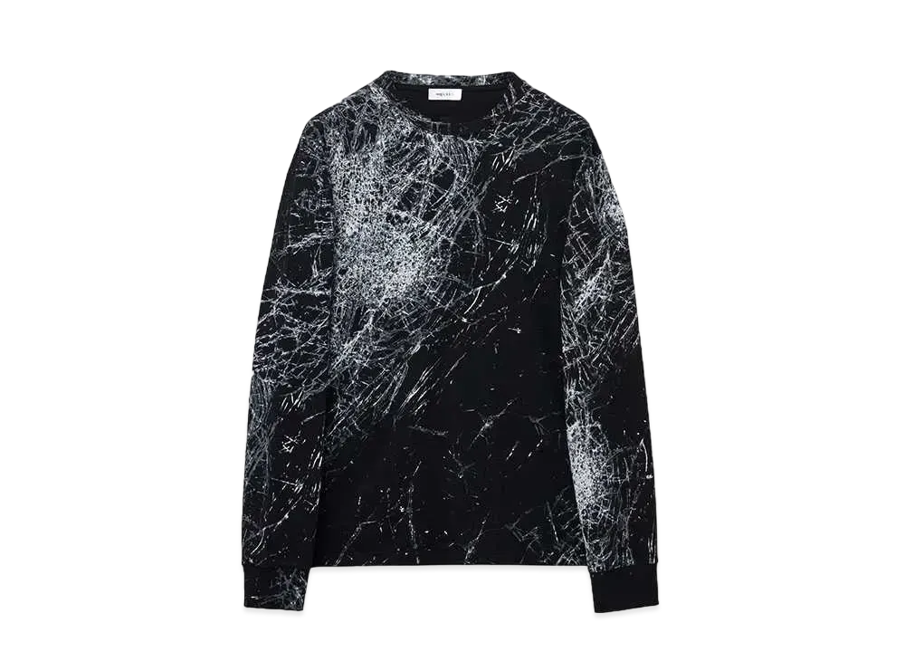 Alexander McQUEEN Smashed Glass Long Sleeve T-Shirt "Black"