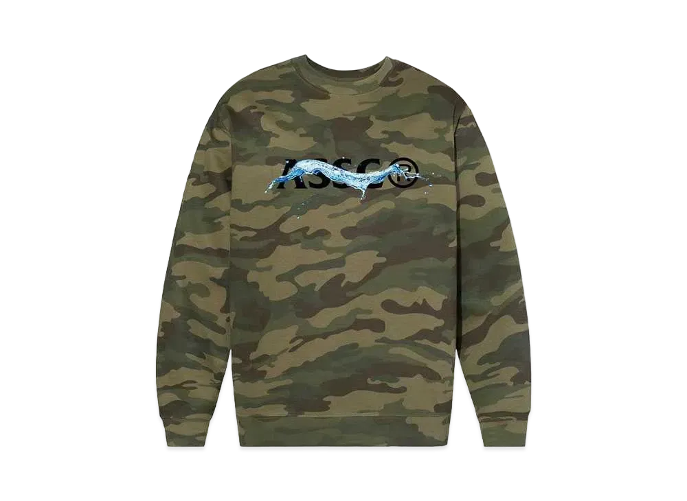 ANTI SOCIAL SOCIAL CLUB SUMMER 24 MAJOR DROP Liquidity Crewneck "Forest Camo"