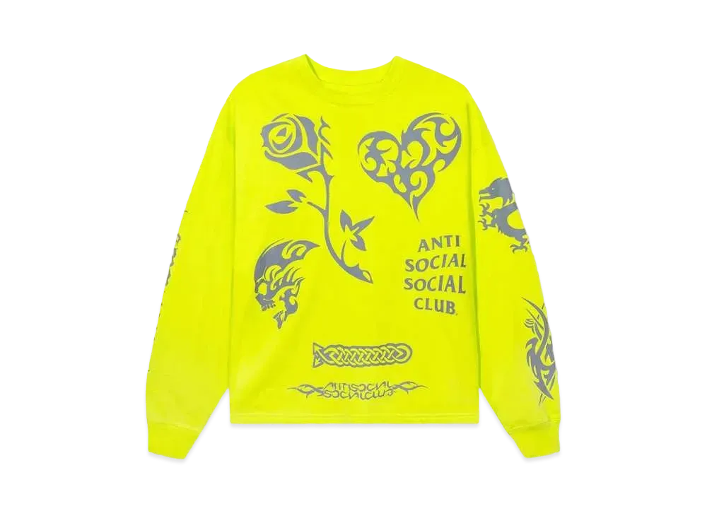 ANTI SOCIAL SOCIAL CLUB SUMMER 24 MAJOR DROP Helplessness Long Sleeve Tee "Yellow"