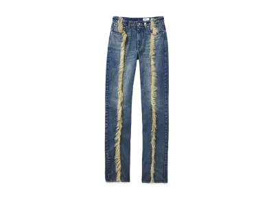 Alexander McQUEEN Shearling Trim Jeans "Indigo"
