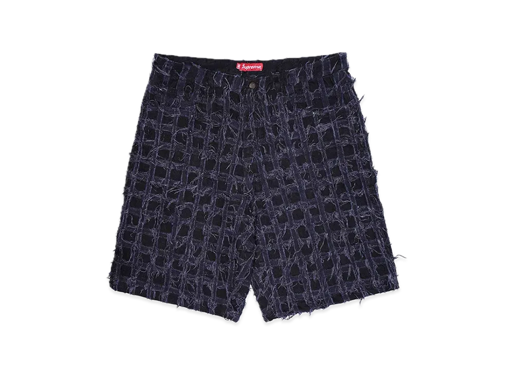Supreme Frayed Patchwork Baggy Denim Short 