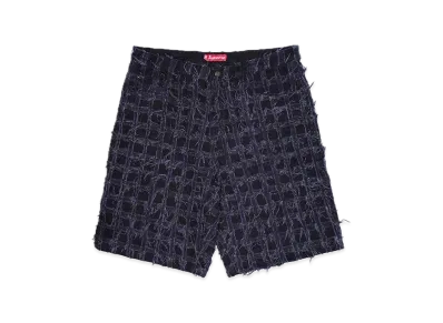 Supreme Frayed Patchwork Baggy Denim Short "Washed Black"