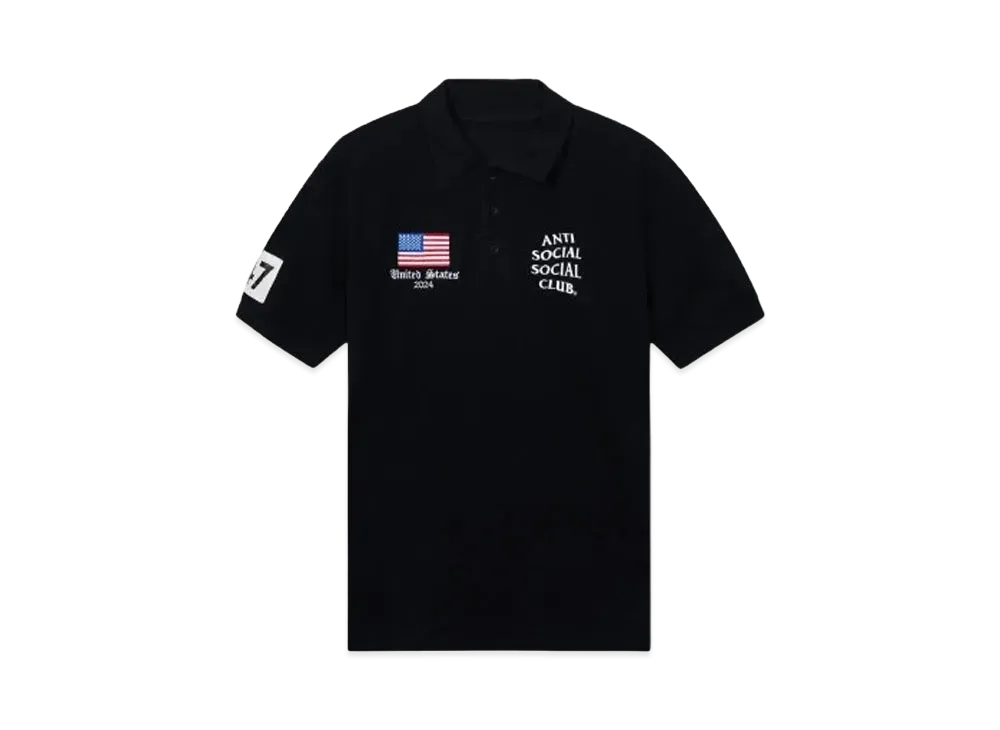 ANTI SOCIAL SOCIAL CLUB PARIS 2024 CAPSULE USA Polo "Black"