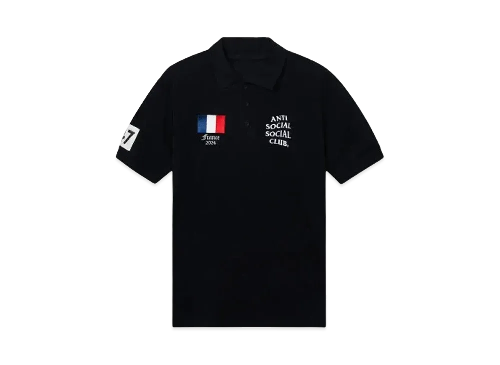 ANTI SOCIAL SOCIAL CLUB PARIS 2024 CAPSULE France Polo "Black"