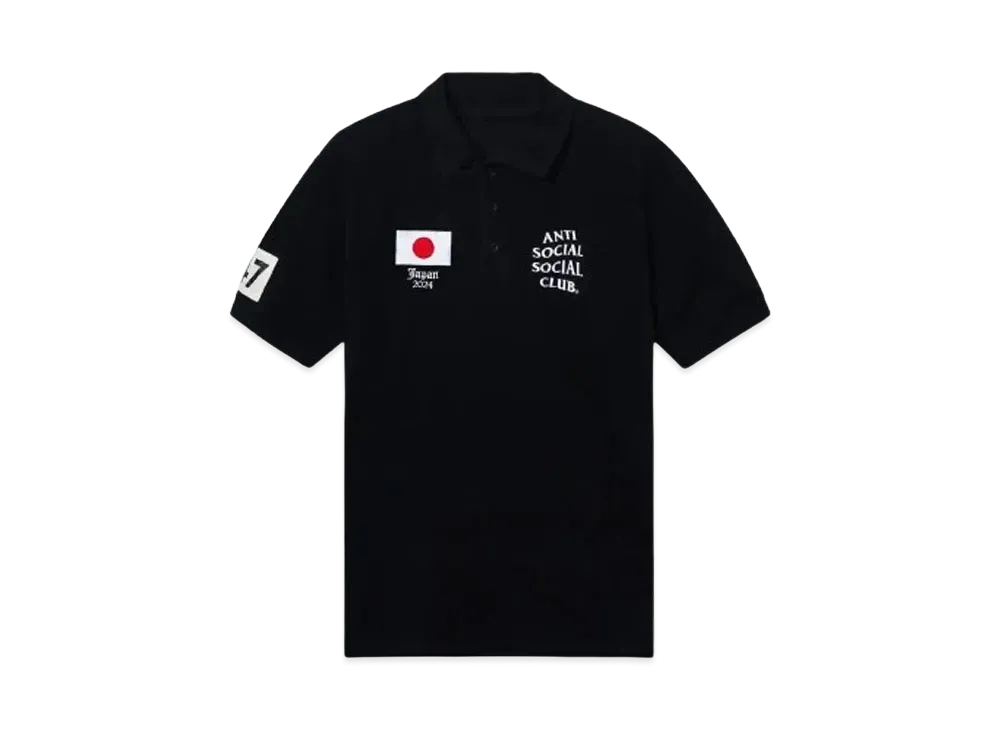 ANTI SOCIAL SOCIAL CLUB PARIS 2024 CAPSULE Japan Polo "Black"