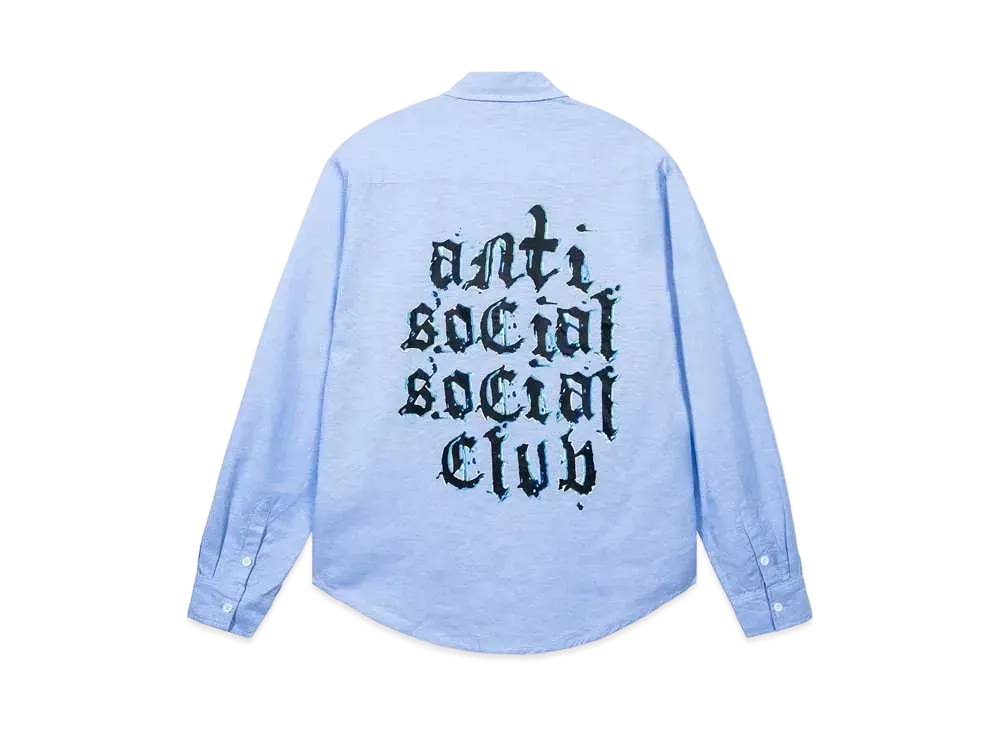 ANTI SOCIAL SOCIAL CLUB SUMMER 24 MAJOR DROP Love & War Oxford Shirt "Light Blue"