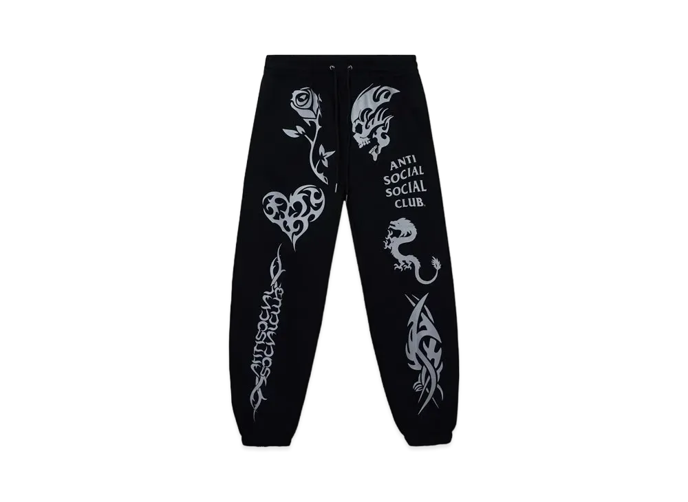 ANTI SOCIAL SOCIAL CLUB SUMMER 24 MAJOR DROP Helplessness Sweat Pant "Black"