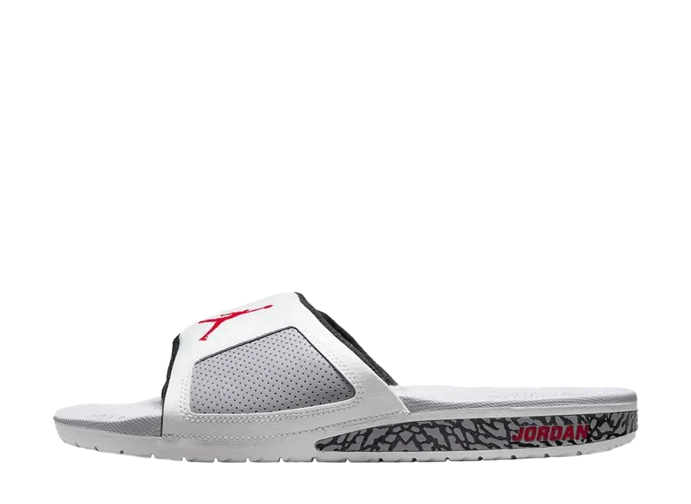 Nike Air Jordan Hydro 3 "Summit White/Cement Grey/Black/Fire Red"