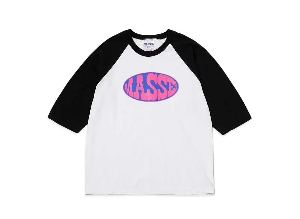 MASSES THREE QUARTER SHIRT OVAL "BLACK x WHITE"