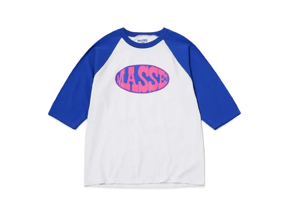 MASSES THREE QUARTER SHIRT OVAL "ROYAL x WHITE"
