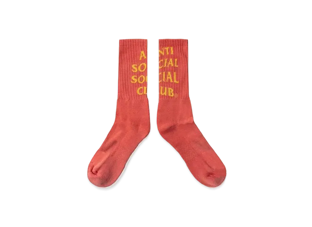 ANTI SOCIAL SOCIAL CLUB SUMMER 24 MAJOR DROP Mind Games Socks "Peach"