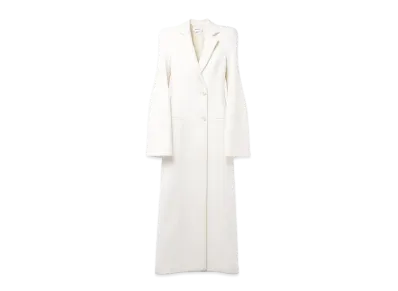 Alexander McQUEEN Molded Shoulder Double-Breasted Coat "Ivory"