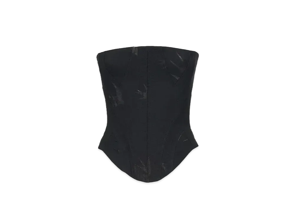 Alexander McQUEEN Swallow Jacquard Corset "Black"