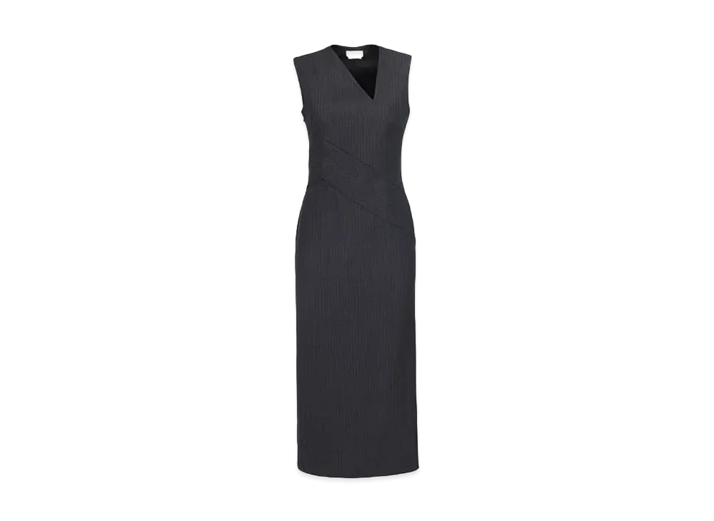 Alexander McQUEEN Pinstripe Midi Dress "Gray"