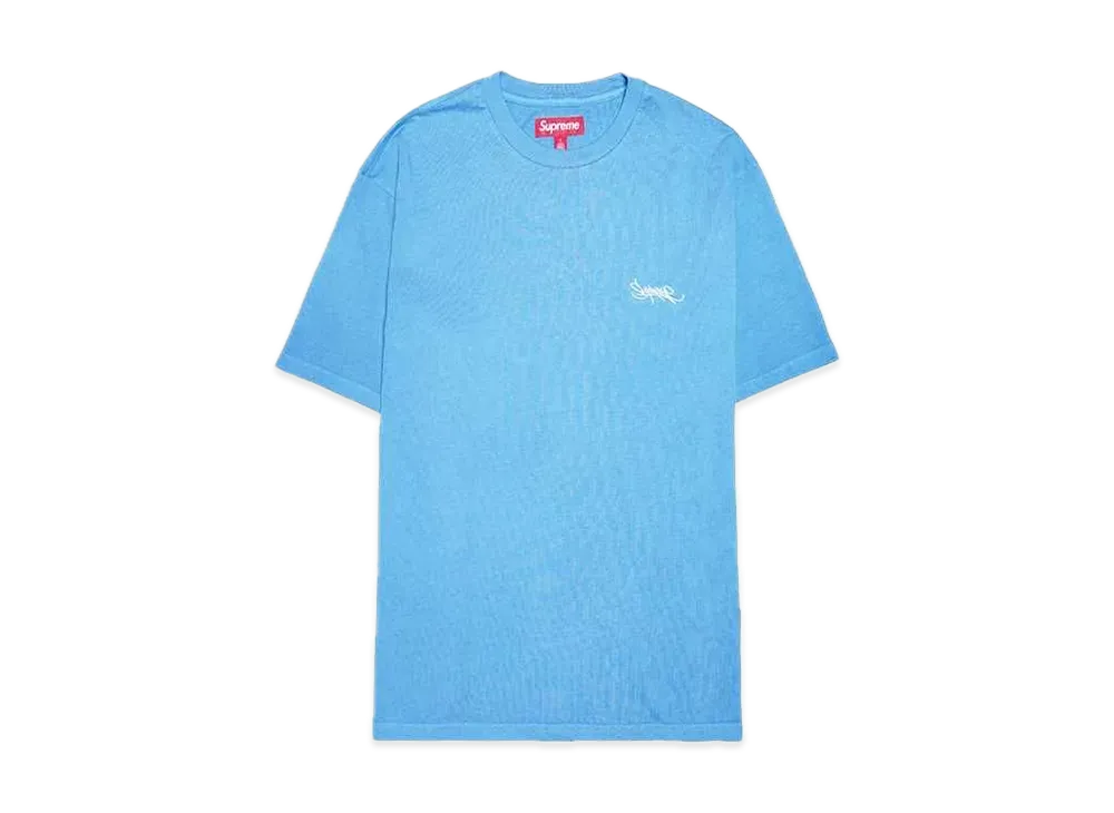 Supreme Washed Tag S/S Top "Light Royal"