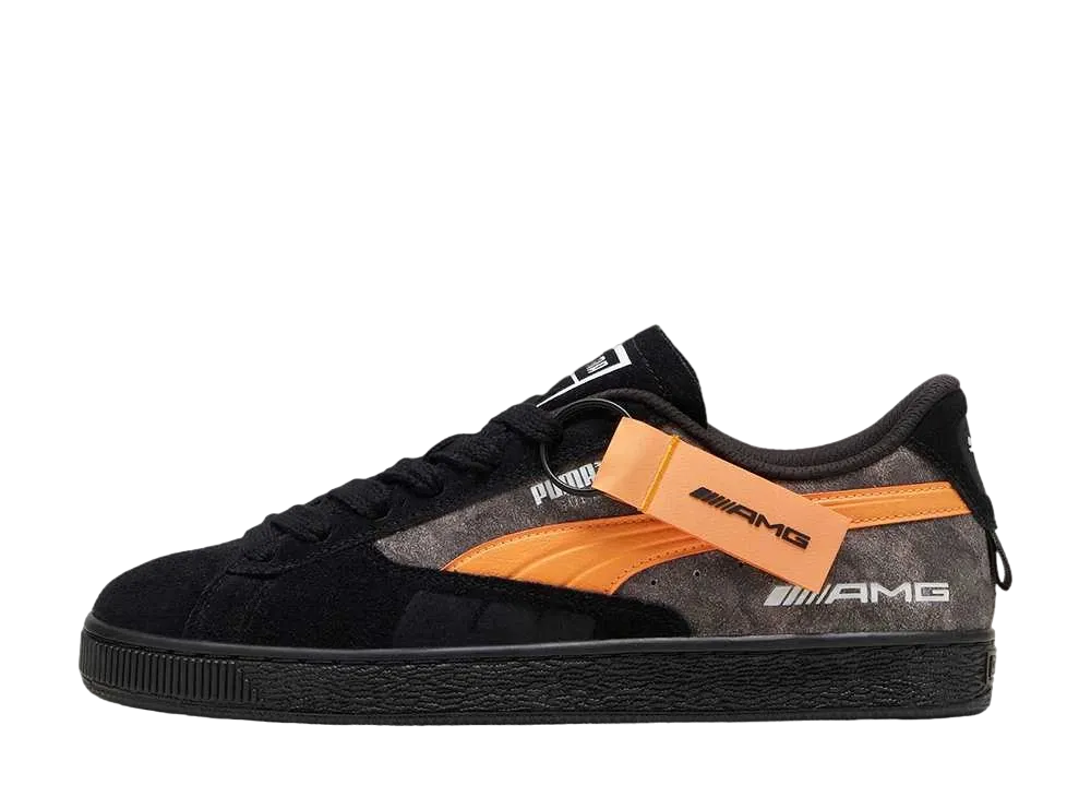 Mercedes AMG × Puma Suede "Puma Black/Bright Melon"