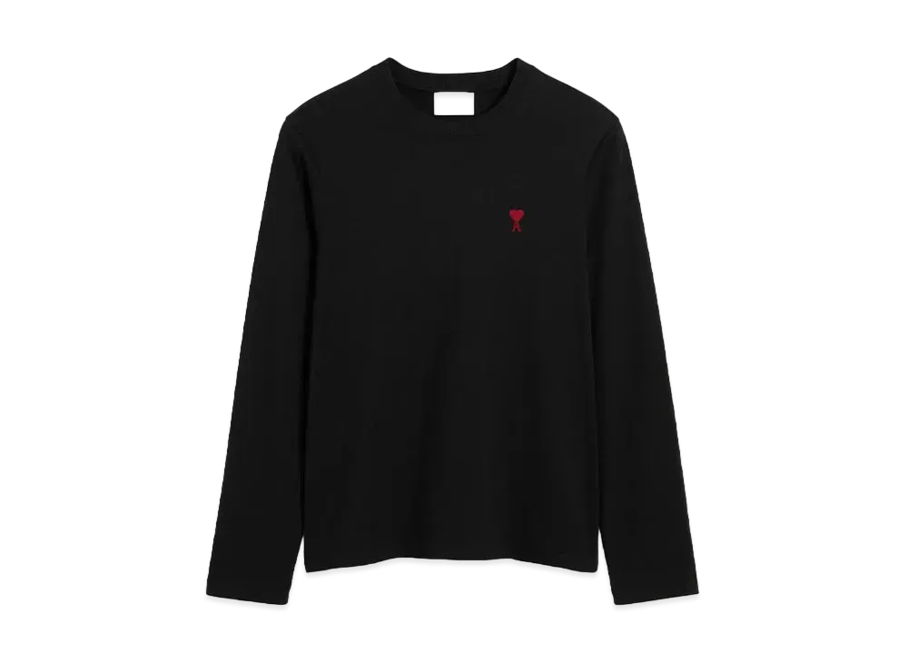 AMI PARIS Ami De Coeur Long Sleeve T-Shirt "Black"