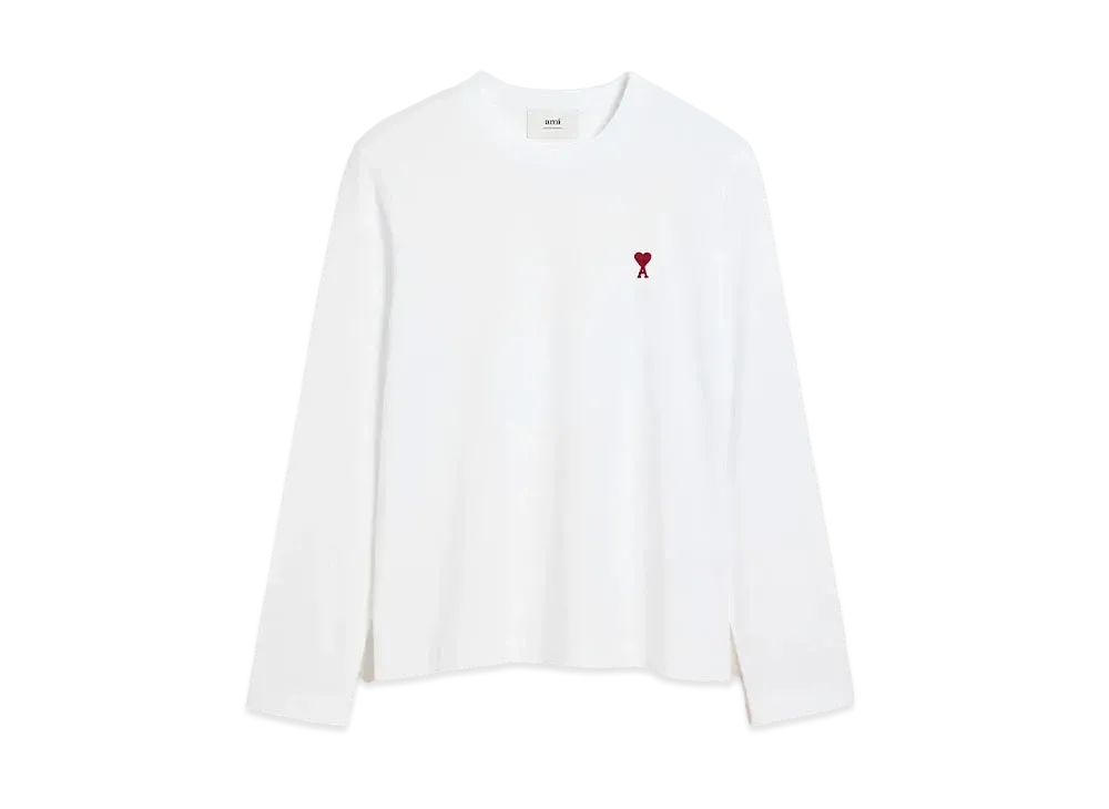 AMI PARIS Ami De Coeur Long Sleeve T-Shirt "White"