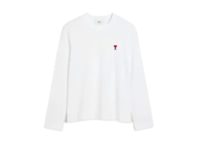 AMI PARIS Ami De Coeur Long Sleeve T-Shirt "White"