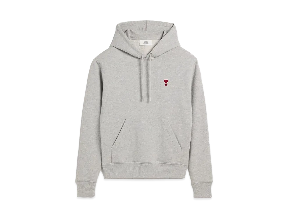 AMI PARIS Ami De Coeur Hoodie "Heather Ash Gray"