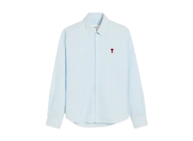 AMI PARIS Ami De Coeur Button-Down Shirt "Sky Blue"