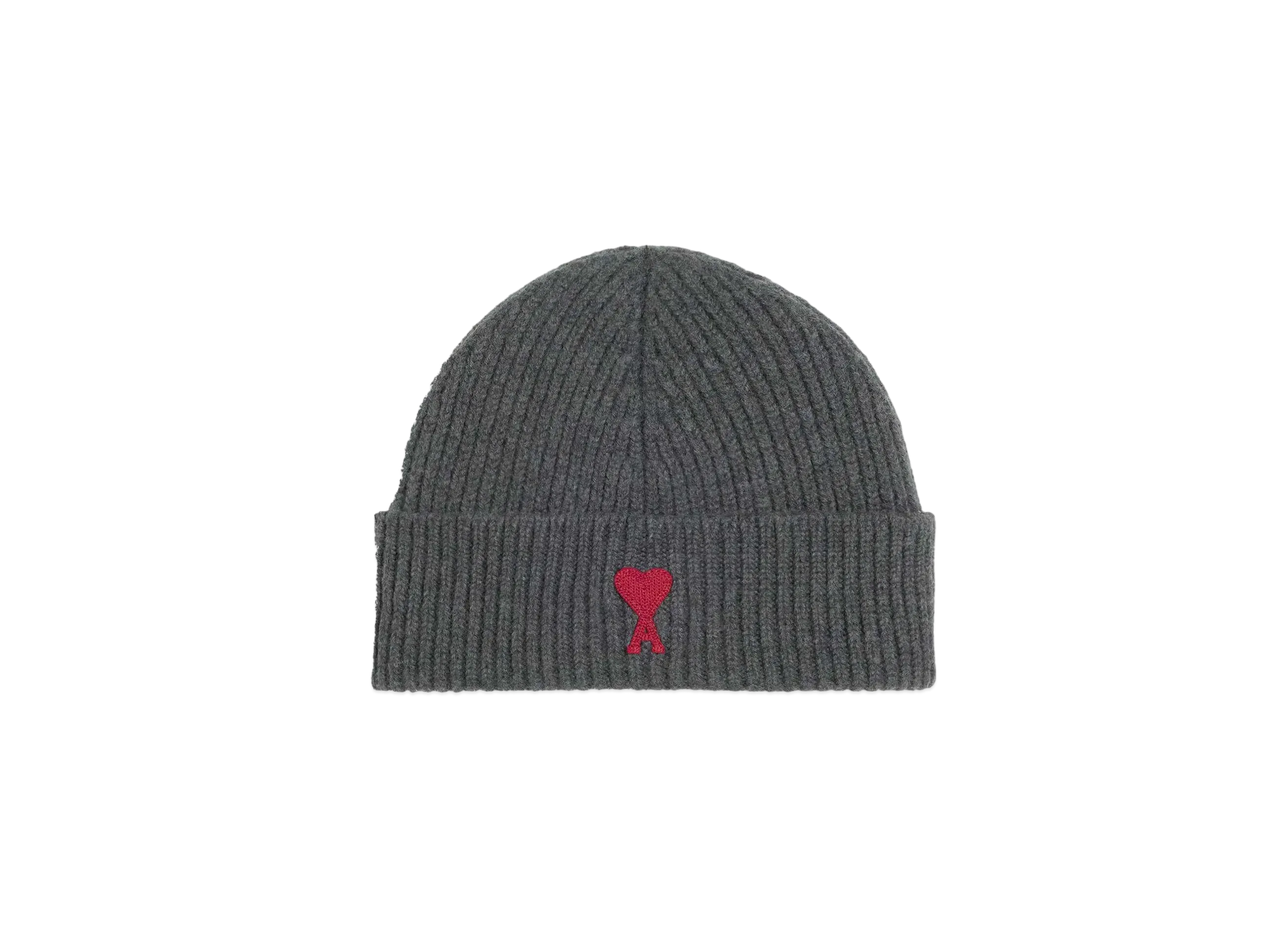 AMI PARIS Ami De Coeur Beanie "Heather Gray"