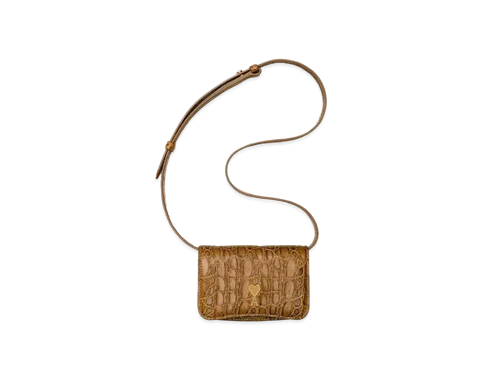 AMI PARIS PARIS PARIS Strap Card Holder "Bronze"