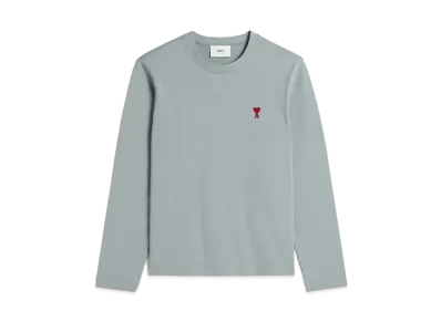 AMI PARIS Long sleeve T-shirt "Clay Blue"