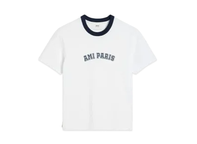 AMI PARIS Organic Cotton Jersey T-shirt "White"